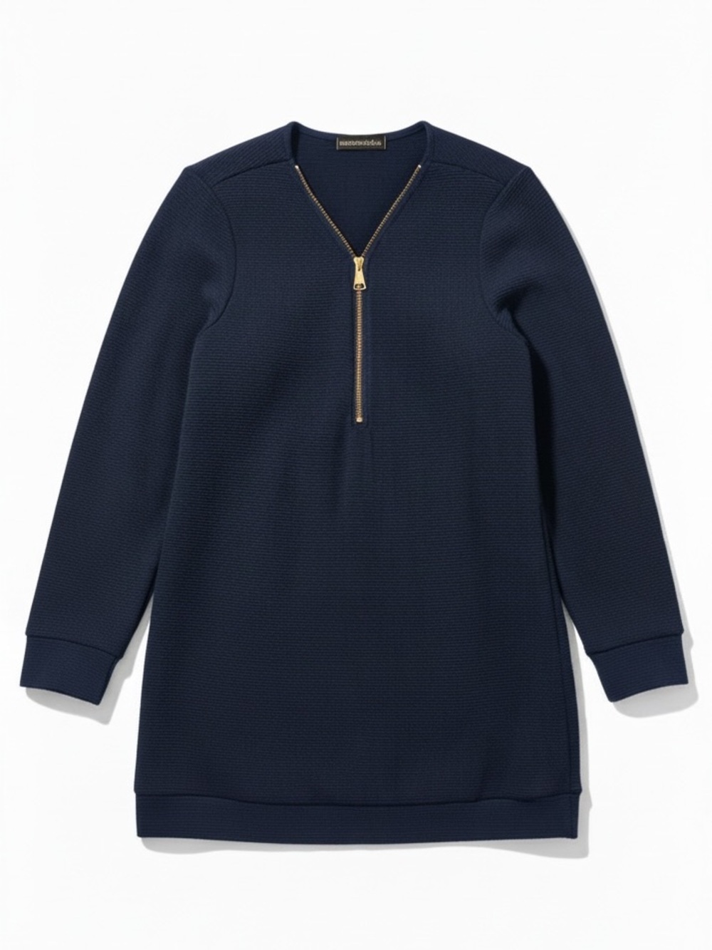 Romantic Hut Navy Longline Zip Sweater Tunic – Size XXL